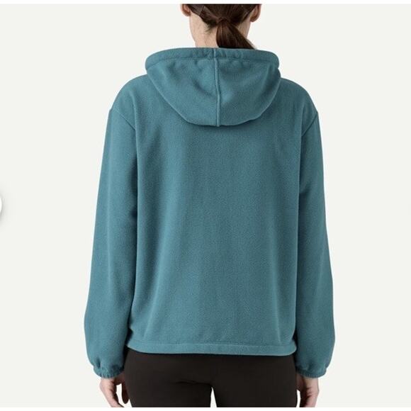 Patagonia Micro D Fleece Full Zip Hoodie Women’s Sz Medium Wetland Blue - Picture 3 of 11